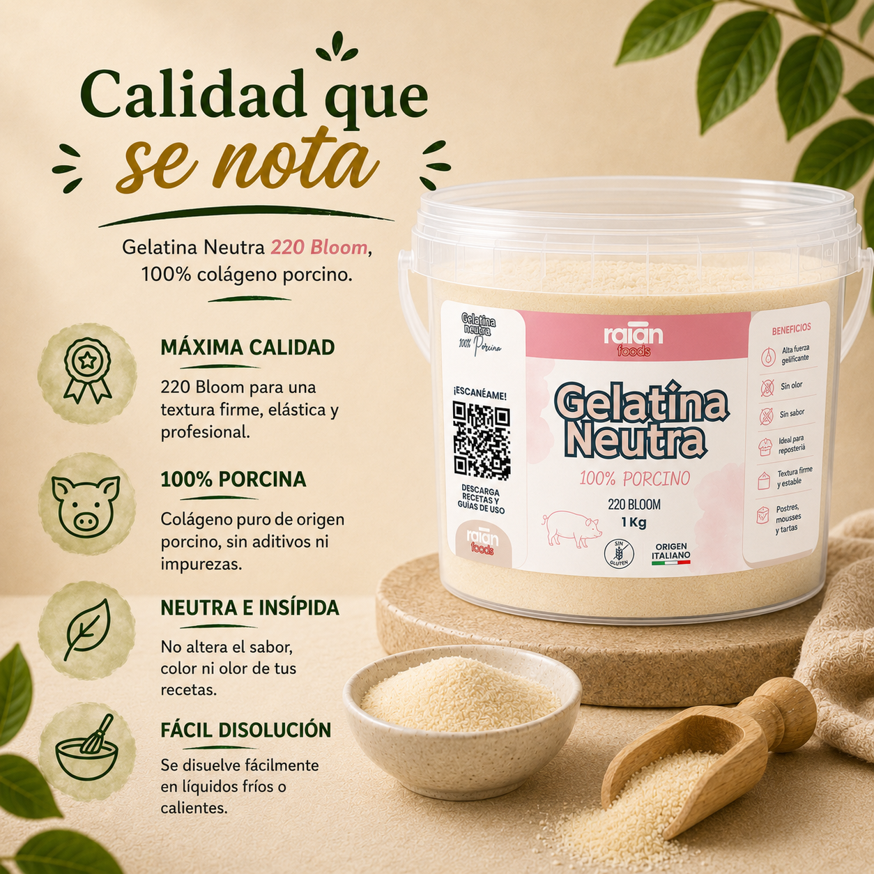 Gelatina neutra porcina RAIAN - imagen 2